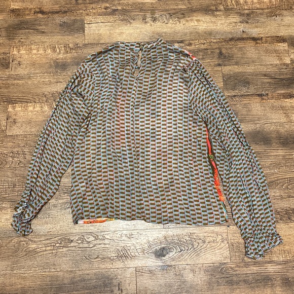 Anthropologie Conditions Apply Retro Peasant Blouse M - Picture 6 of 10